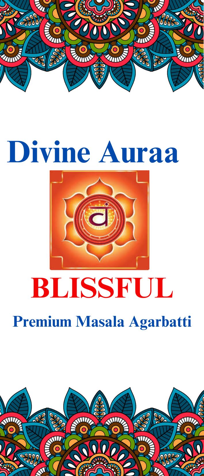Blissful, Premium Masala Agarbatti/Incense stick Pack of 20 sticks (Divine Auraa)