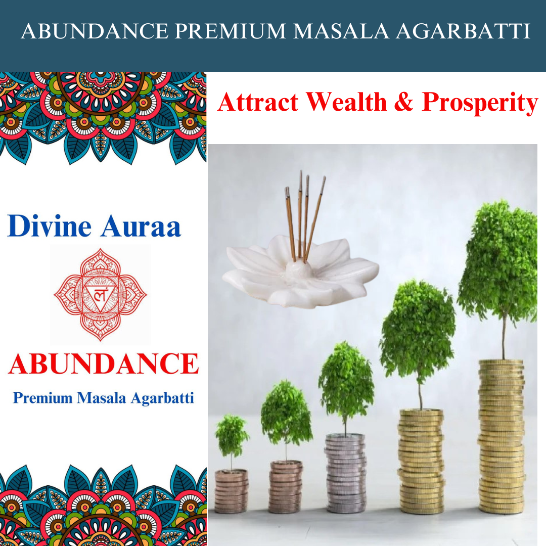 Abundance, Premium Masala Agarbatti/Incense stick Pack of 20 sticks (Divine Auraa )