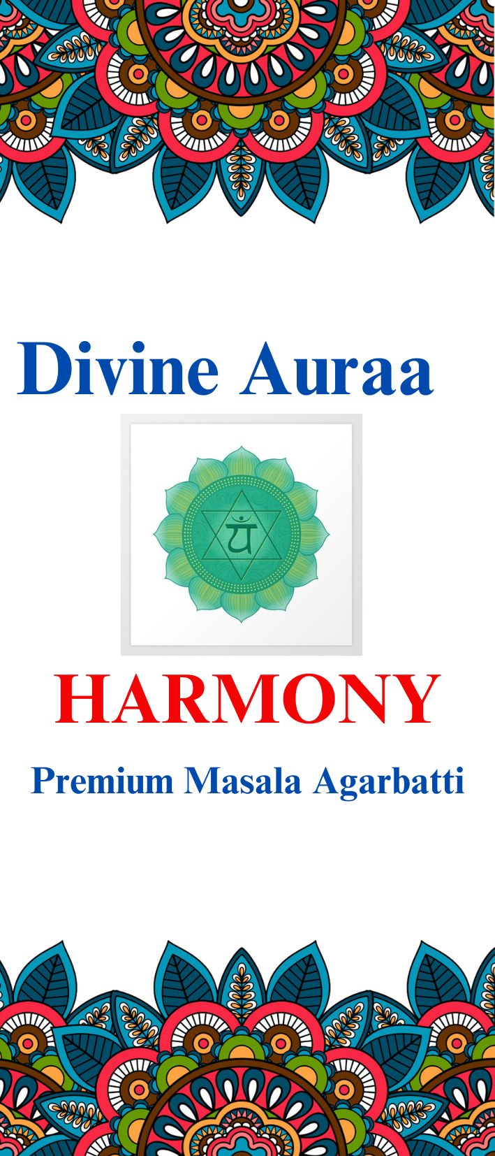 Harmony, Premium Masala Agarbatti/Incense stick - 100gms Pack (Divine Auraa)