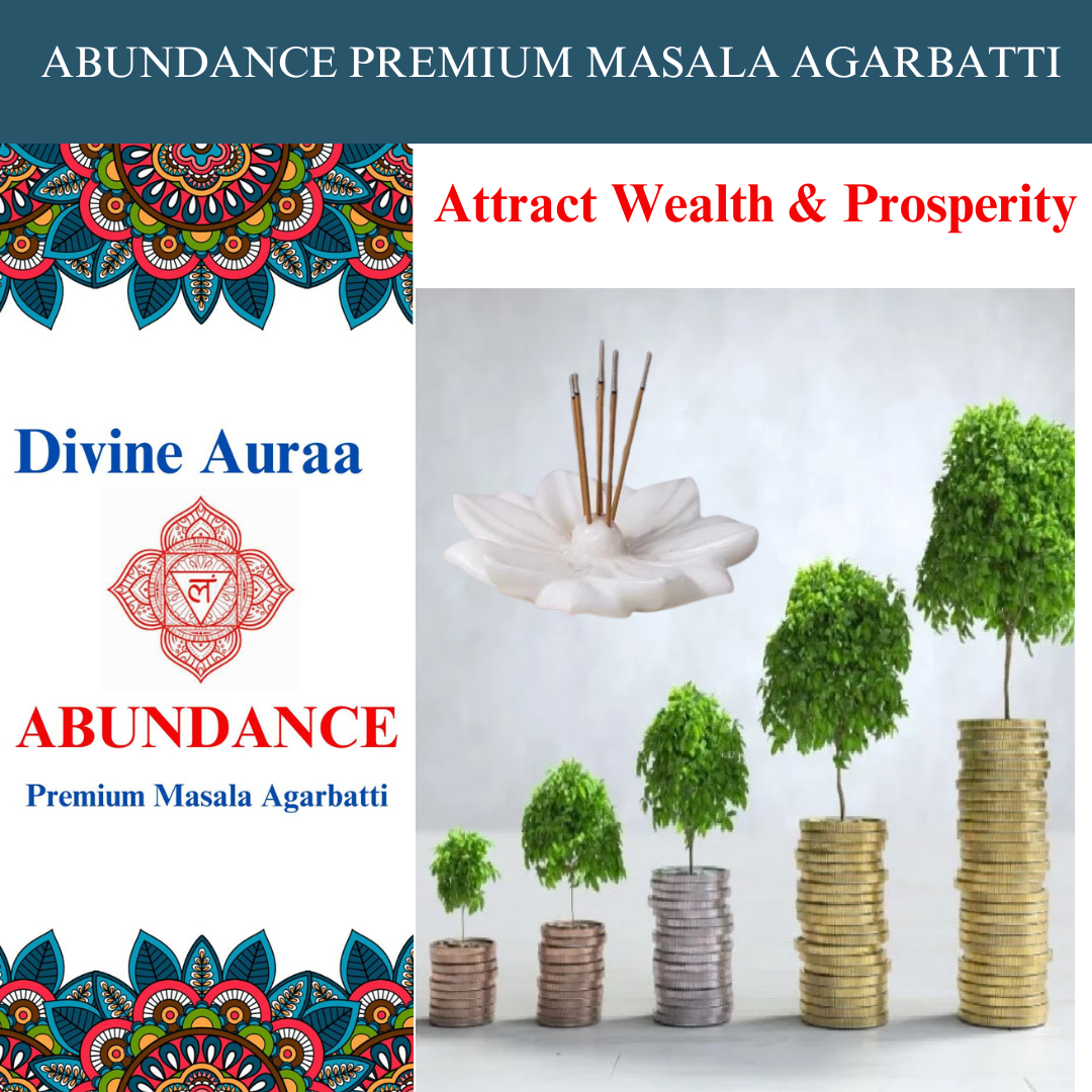 Abundance, Premium Masala Agarbatti/Incense stick  Pack of 20 sticks (Divine Auraa )