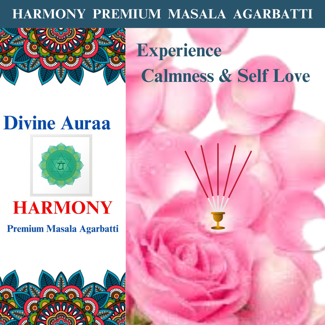 Harmony, Premium Masala Agarbatti/Incense stick - 100gms Pack (Divine Auraa)