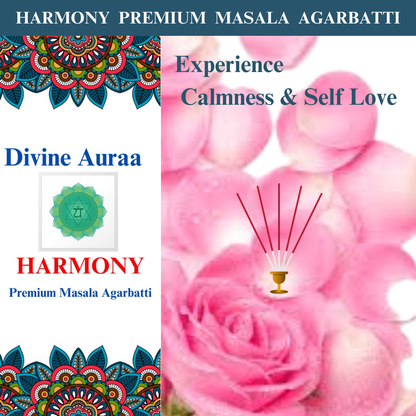 Harmony, Premium Masala Agarbatti/Incense stick - 100gms Pack (Divine Auraa)