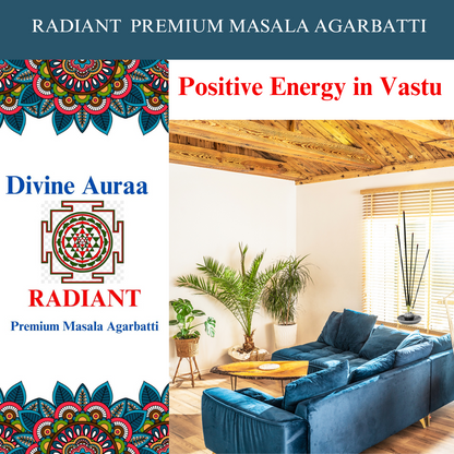 Radiant, Premium Masala Agarbatti/Incense stick - 100gms Pack (Divine Auraa)