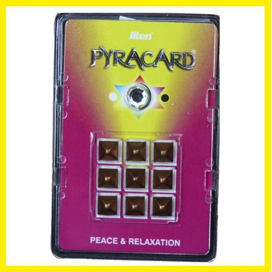 Pyra Card- PEACE AND RELAXATION IS A VASTU YANTRA TO ACHIVE PEACE OF MIND AND CALMNESS JITEN PYRAMID DADAR